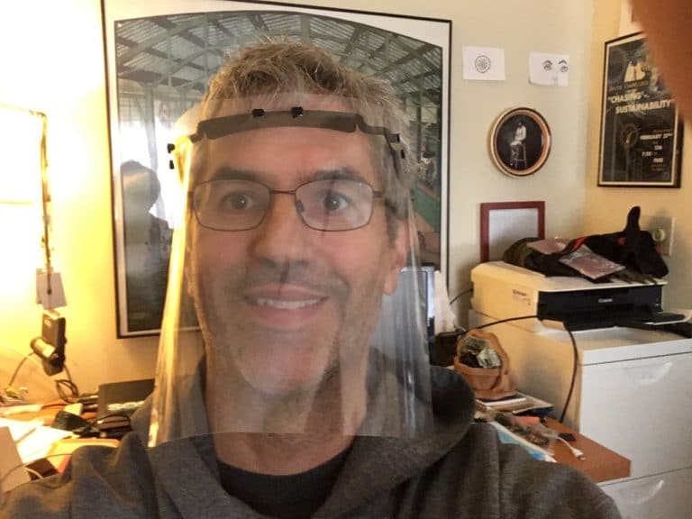Local 600 Member, Dave Chameides, Creates Print Face Shields