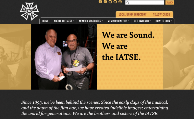 IATSE Unveils the Official Website on the World Wide Web